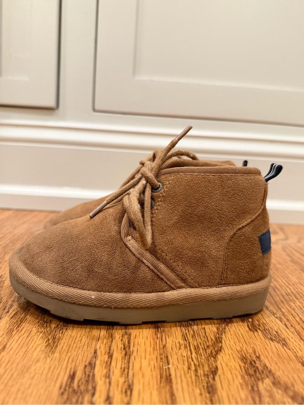 Nautica Kids Tan Suede Lace-Up Ankle Boots